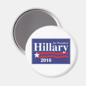 Aimant Hillary Clinton pour le président 2016 (Recto/Verso)