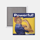 Aimant Hillary Clinton Puissante ! (Recto/Verso)