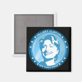 Aimant hillary clinton : rayons bleus : (Recto/Verso)
