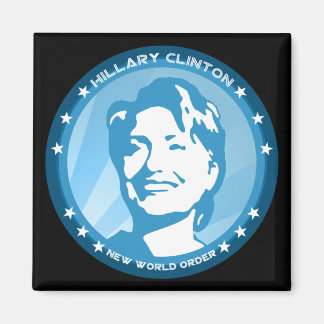 Aimant hillary clinton : rayons bleus :