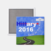 Aimant Hillary Clinton sur la bonne voie (Recto/Verso)