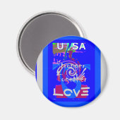 Aimant Hillary USA Président Stronger Together spirit (Recto/Verso)