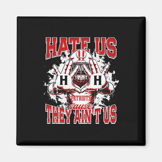 Aimant Hillcrest Patriots Logo Nous Hait Parce Qu'Ils Ont (Devant)