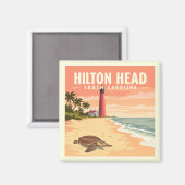 Aimant Hilton Head Caroline du Sud vintage (Recto/Verso)