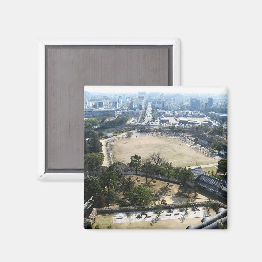 Aimant Himeji, Japon (Vue du château haut) (Recto/Verso)