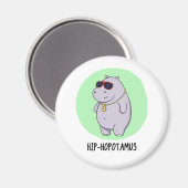 Aimant Hip-Hopotamus Funny Hippo Pun (Recto/Verso)