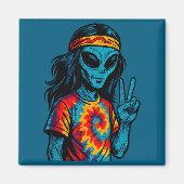 Aimant Hipe Alien Tie-dye Design  (Devant)