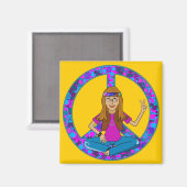Aimant Hippie chick (Recto/Verso)