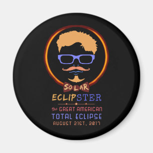 Aimant Hippie drôle solaire total d'éclipse le 21 août