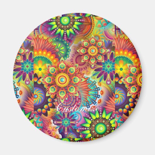 Aimant Hippie Super Techno Psychedelic Thunder_Cove (Devant)