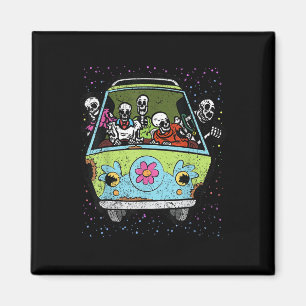 Aimant Hippie Van Halloween Costume Retro Bones