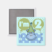 Aimant Hippo 2e Anniversaire Tshirts et cadeaux (Recto/Verso)