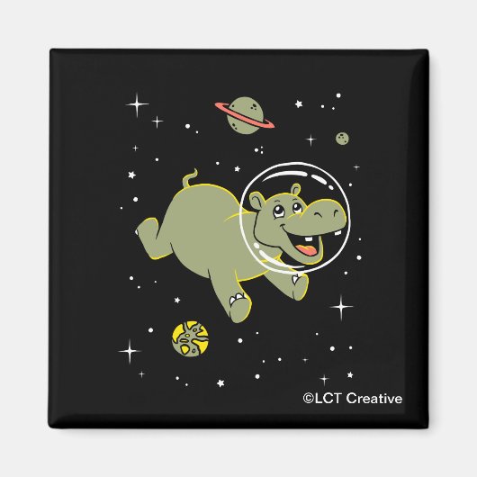 Aimant Hippo Animaux Dans L'Espace (Devant)
