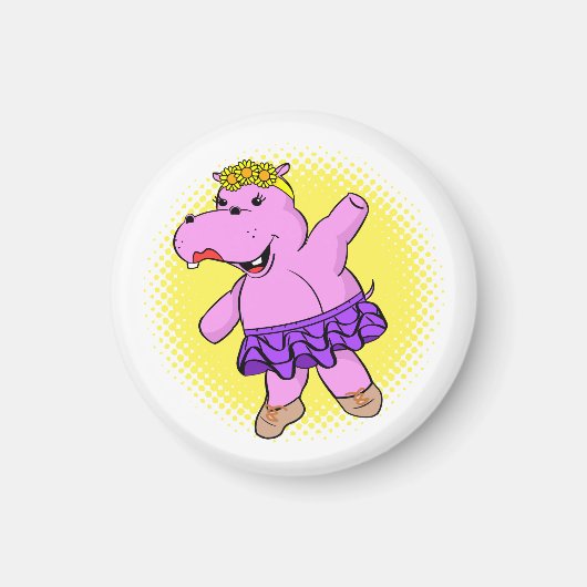 Aimant Hippo Ballerina avec Tutu (Devant)