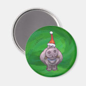 Aimant Hippo Festif Sur Vert (Recto/Verso)