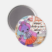 Aimant Hippo Shopping-Hippo shop-a-lot amus! (Recto/Verso)