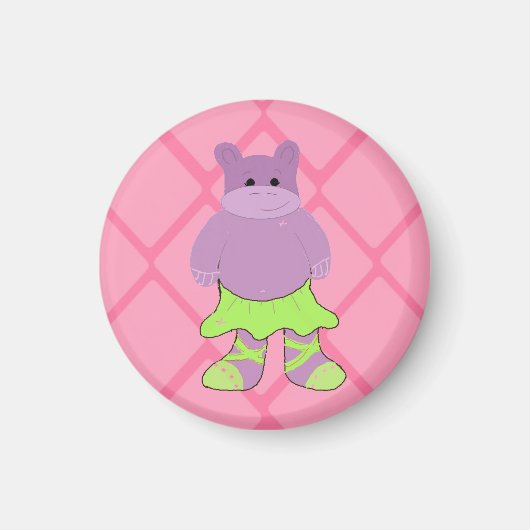 Aimant Hippopotame ballerine (Devant)