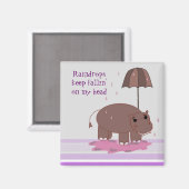 Aimant Hippopotame Brun (Recto/Verso)