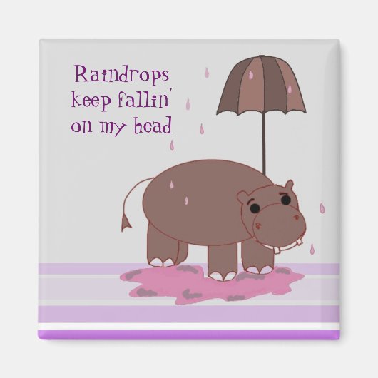 Aimant Hippopotame Brun (Devant)