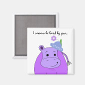 Aimant Hippopotame Violet Cool (Recto/Verso)