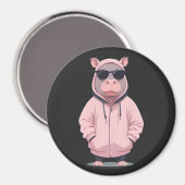 Aimant Hippopotamus porter Sweat - shirt à capuche drôle (Recto/Verso)