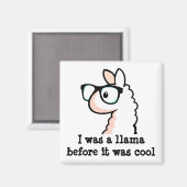 Aimant Hipster Llama (Recto/Verso)