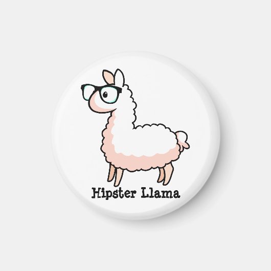 Aimant Hipster Llama (Devant)