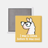 Aimant Hipster Llama (Recto/Verso)