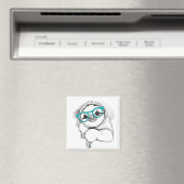 Aimant Hipster Sloth (In Situ (Lave-vaisselle))
