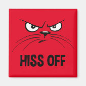 Aimant Hiss Off Funny Chat En Colère (Devant)