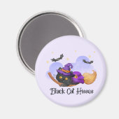 Aimant Hisses de chats noirs (Recto/Verso)