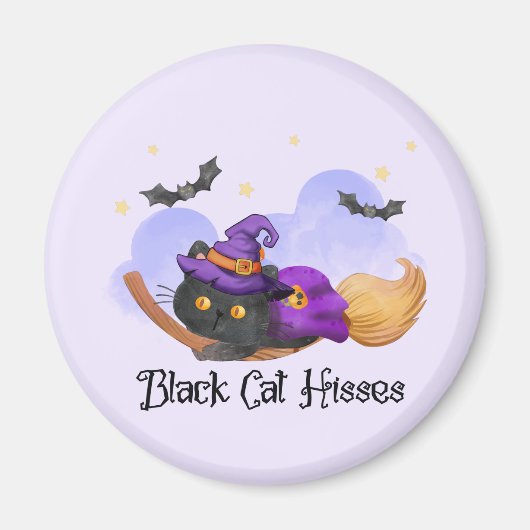 Aimant Hisses de chats noirs (Devant)