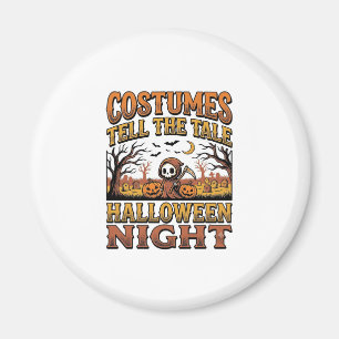 Aimant Histoire de costume d'Halloween Typographie de cim