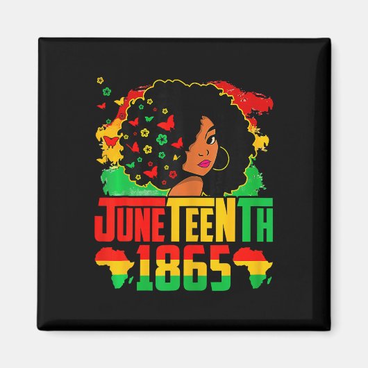 Aimant Histoire des Noirs Juneteenth est mon jour de l'in (Devant)
