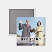 Aimant HISTOIRE : Inauguration du président Obama (Recto/Verso)