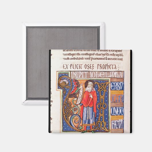Aimant Historiated initial 'U' représentant Joel (Recto/Verso)