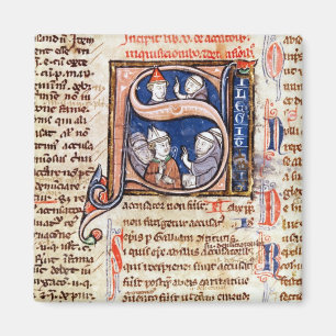 Aimant Historiated parafent "S" dépeignant pape Gregory
