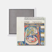 Aimant Historié initial 'A' montrant Daniel (Recto/Verso)