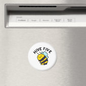 Aimant Hive Cinq Funky High Cinq Bee Pun (In Situ (Lave-vaisselle))