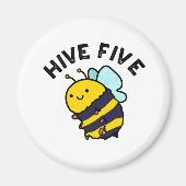 Aimant Hive Cinq Funky High Cinq Bee Pun (Devant)