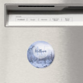 Aimant Hiver merveilleux brouillard épinette forêt neige  (In Situ (Lave-vaisselle))