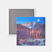 Aimant Hiver Moon Zion National Park Utah (Recto/Verso)