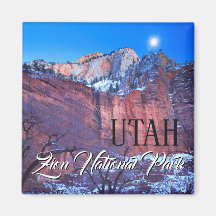 Hiver Moon Zion National Park Utah