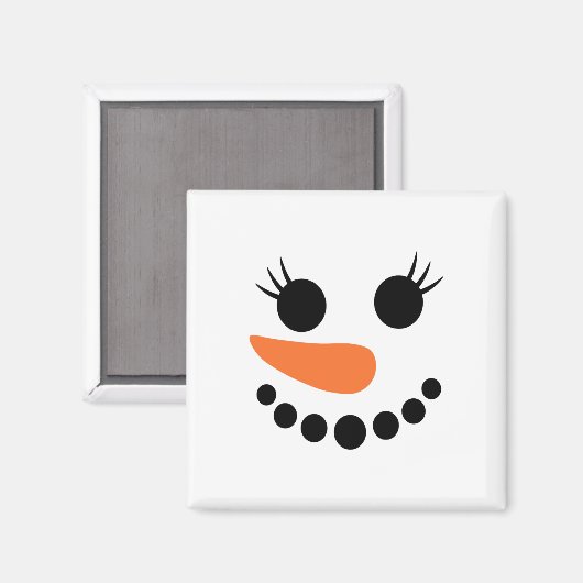 Aimant Hiver Snowman Face Eaux Cachettes Noël Noël Noël N (Recto/Verso)