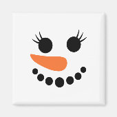 Aimant Hiver Snowman Face Eaux Cachettes Noël Noël Noël N (Devant)