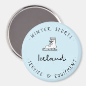 Aimant Hiver Sport Patinage sur glace (Recto/Verso)
