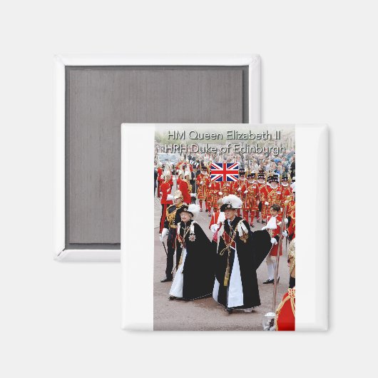 Aimant HM La Reine et le Prince Philip (Recto/Verso)