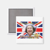 Aimant HM Queen Elizabeth II Diamond Jubilee (Recto/Verso)
