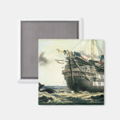 Aimant HMS Agamemnon laying the original Atlantic Cable, (Recto/Verso)