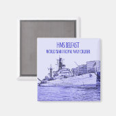 Aimant HMS Belfast Sketch (Recto/Verso)
